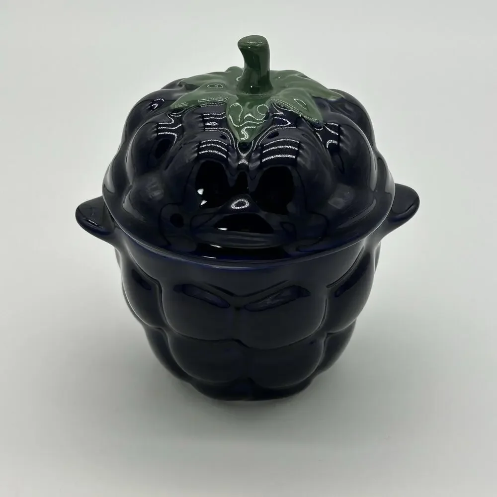 Le Creuset Petite Blackberry Casserole Mini Cocotte Stoneware 12oz Rare